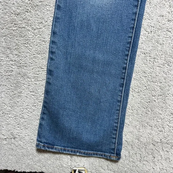 American Eagle Jeans Womens 12 Long Slim Boot Blue Denim Stretch Low Rise Y2k - Picture 6 of 16